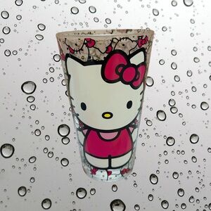 Hello Kitty Pink and White Glass
